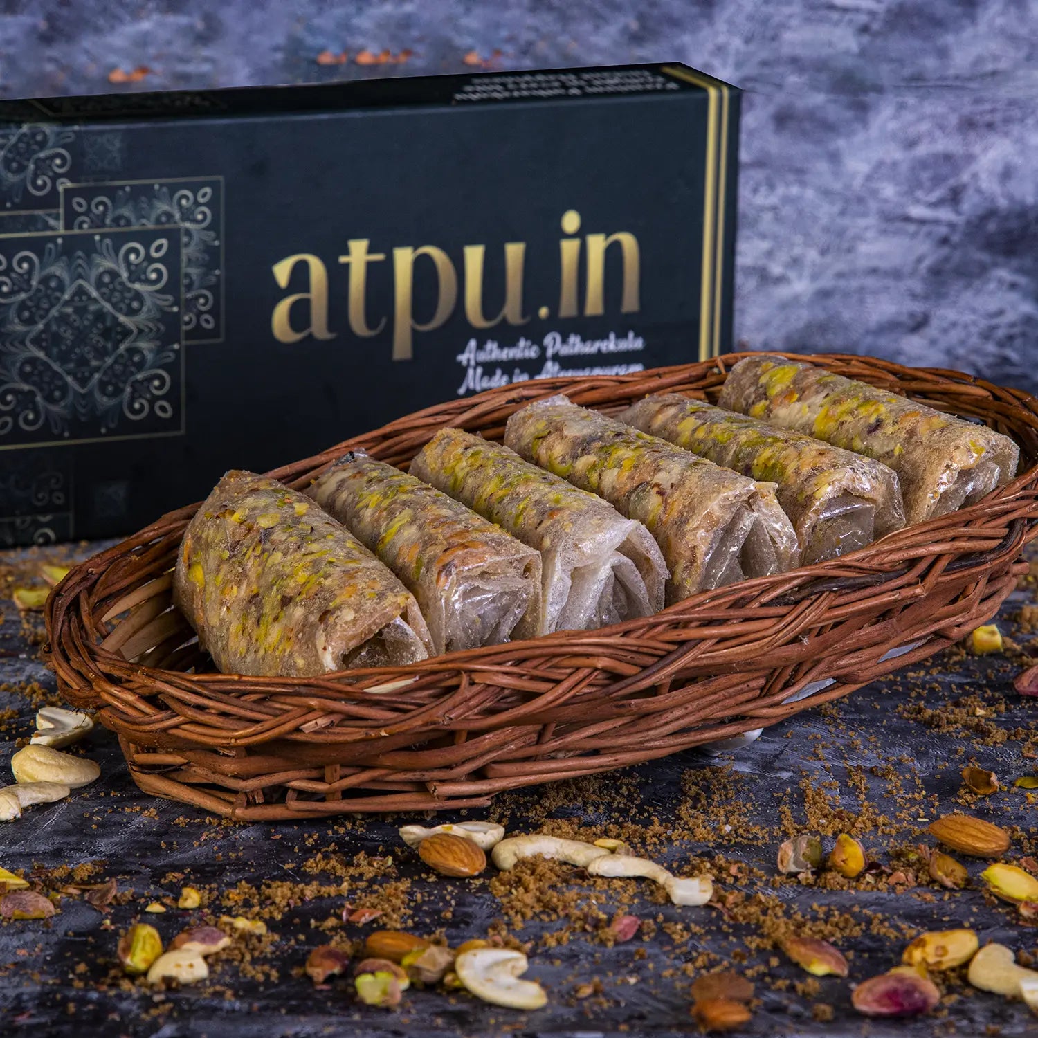 Traditional jaggery dry fruits putharekulu from ATPU